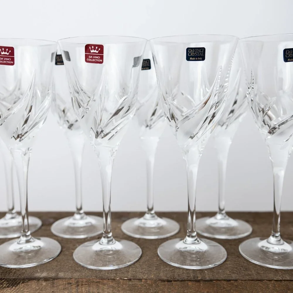 Crystal Wine Glasses - Cetona by DaVinci - Set of 7 - Picture 2 of 8